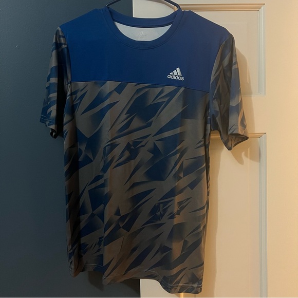 Adidas Youth Blue Graphic Performance T-Shirt - Picture 1 of 4